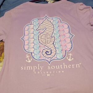 Simply Southern Pastel Seahorse Tee - Lavender (Lilac), Pink, Aqua